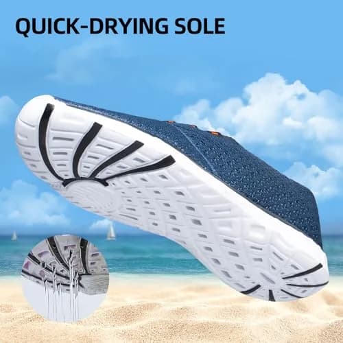DOUSSPRT Water Shoes for Men | Quick Dry Breathable Mesh, Open Mesh, Flat Heel, Size 10 thumbnail 4