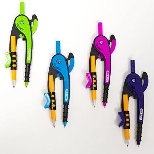 BAZIC PRODUCTS Scale-Arm Compass with #2 Wood Pencil, 4-Set | Geometry & Drafting Tool thumbnail 4