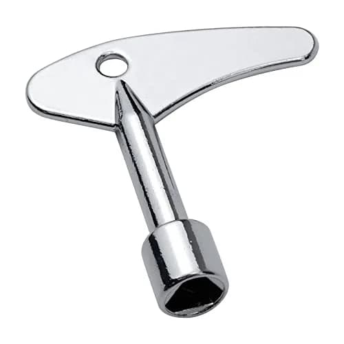 Antrader Triangle Spanner Key, Universal for Elevator Emergency Lift Door | Metal, Silver, 57mm thumbnail 1