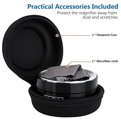 MoKo LED Lighted Desktop Magnifier Dome 5X | Large Viewing Area for Seniors & Low Vision thumbnail 7