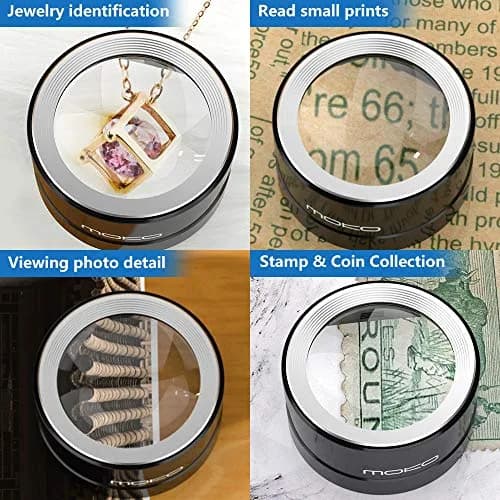 MoKo LED Lighted Desktop Magnifier Dome 5X | Large Viewing Area for Seniors & Low Vision thumbnail 3