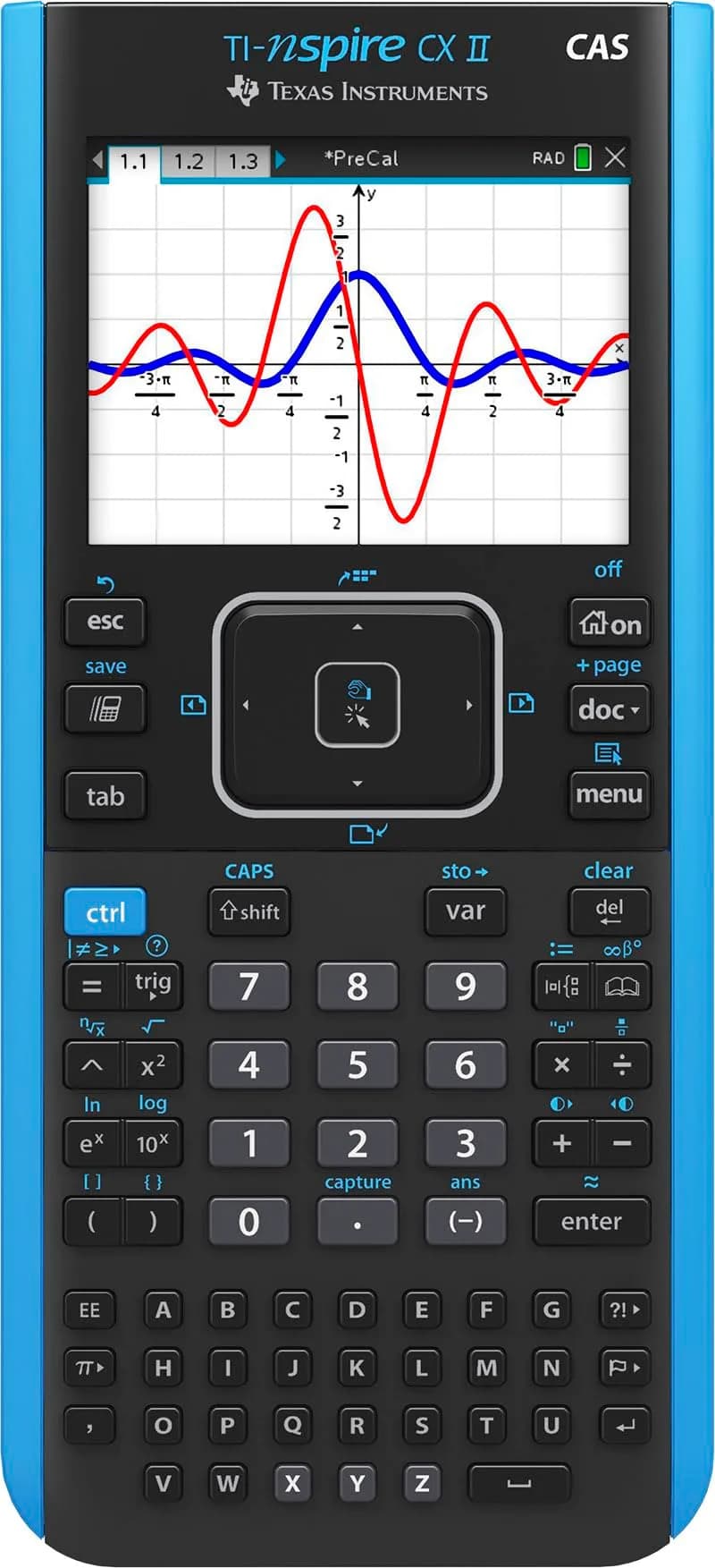 Texas Instruments TI-Nspire CX II CAS Color Graphing Calculator with Student Software (PC/Mac) | Advanced Math & Science Tool - main product image