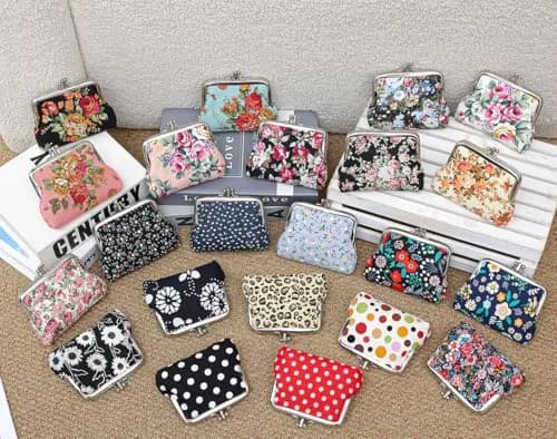 Sanxiner Coin Purse Retro Kiss-lock Floral Wallet | Vintage Small Wallet for Women thumbnail 6
