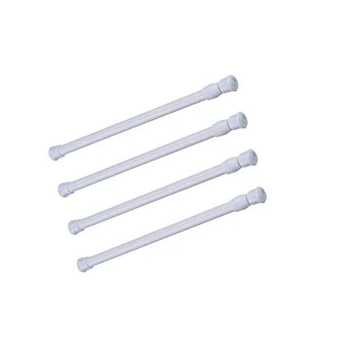 qinnsou 4 Pack Tension Rods 70-120cm (28-48 inch) | Rust-Proof Spring Steel Shower Curtain Rods for Bathrooms & Closets thumbnail 1