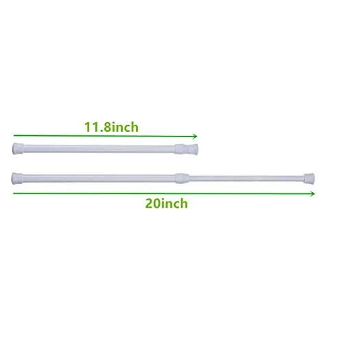 qinnsou 4 Pack Tension Rods 70-120cm (28-48 inch) | Rust-Proof Spring Steel Shower Curtain Rods for Bathrooms & Closets thumbnail 2
