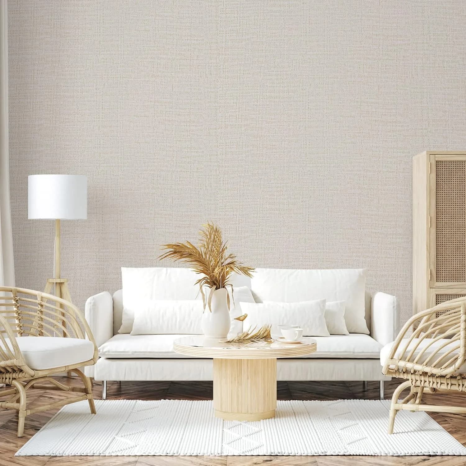 TANONE Contact Paper Peel and Stick (15.8 in X 118 in), Grasscloth Wallpaper Self Adhesive Removable Wallpaper, Fabric Linen Thickened Wall Paper Decorative for Wall Cabinets Drawers Kitchen thumbnail 6