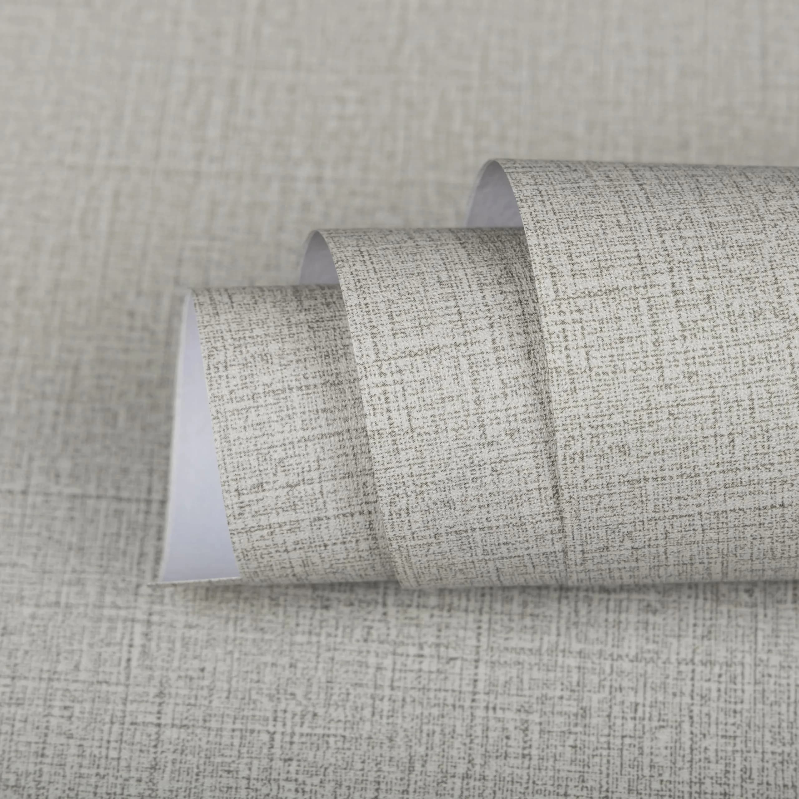 TANONE Khaki Grasscloth Peel and Stick Wallpaper 39.9 cm x 5 m (15.8 in x 197 in) | Realistic Textured Beige Wall Paper for Cabinets, Drawers, Kitchen — Cream / 15.8" x 118"