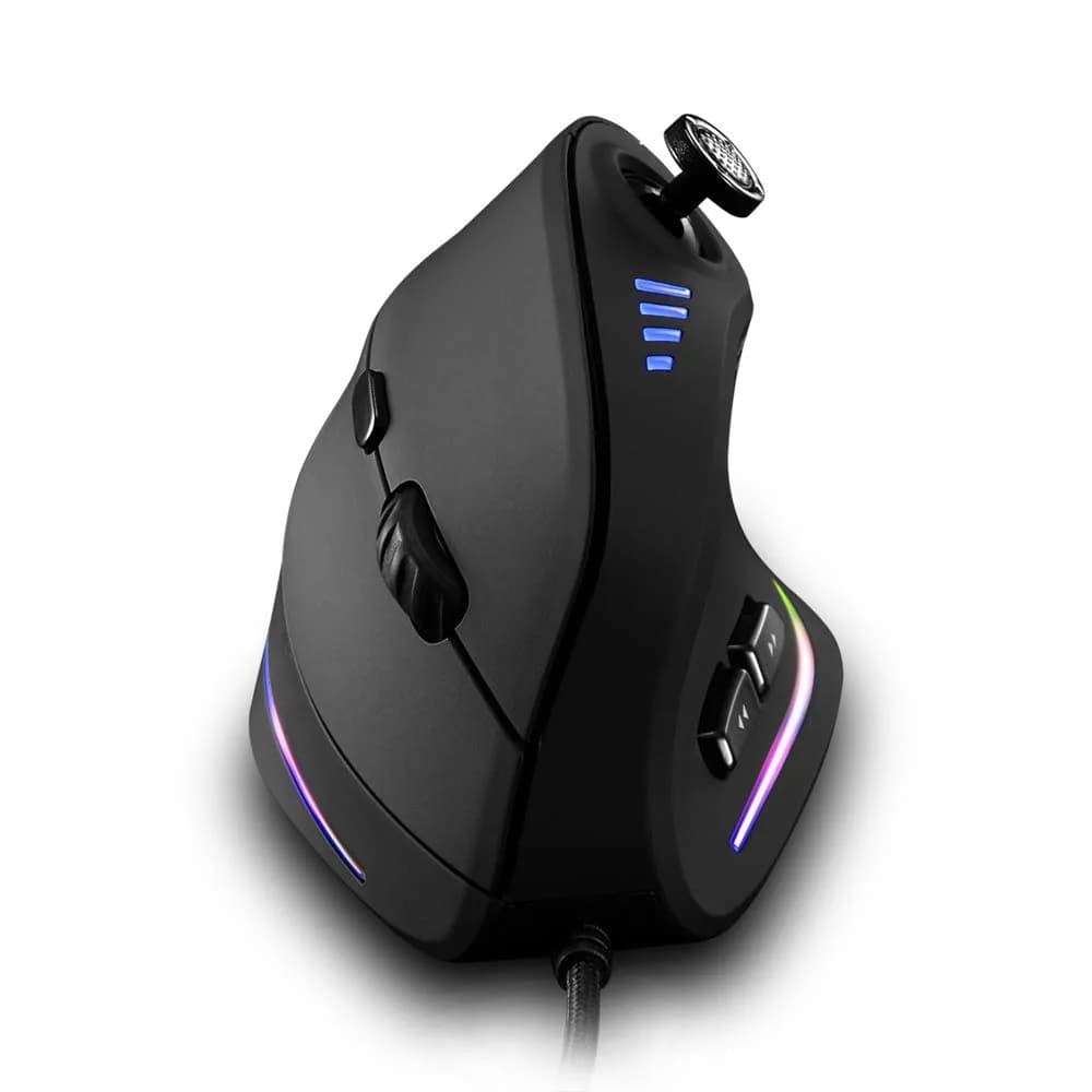 Attoe Vertical Mouse Ergonomic USB Wired 10000 DPI RGB Gaming Mouse for PC Laptop - main product image