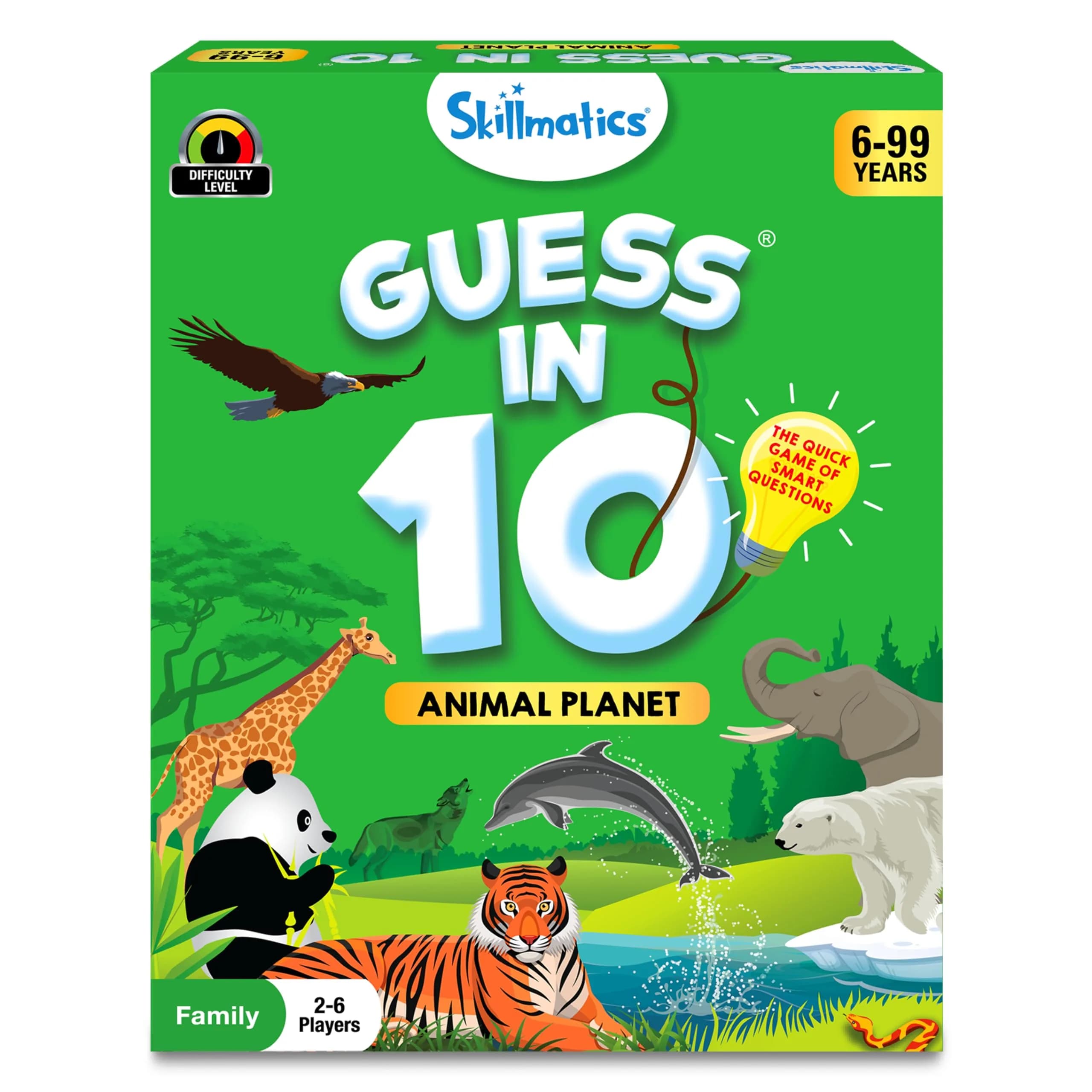 Skillmatics Guess in 10 Animal Planet Travel Game | Educational Trivia for Kids Ages 6+