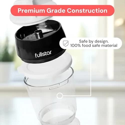 Fullstar 4-in-1 Vegetable Spiralizer & Slicer, Veggie Noodle Maker with Built-in Container & Safety Guard | 10.16 cm (4 in) Height thumbnail 5