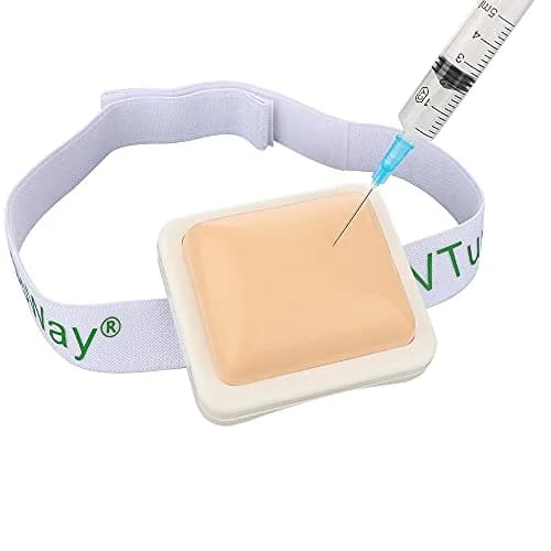VTurboWay 4 Pack Injection Pad - Intramuscular Practice Pad for Nurses & Students, 8.4x7.5x3.8cm | Wearable, Realistic Training Tool thumbnail 2
