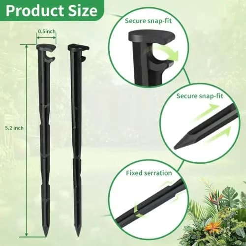 Balter-D Irrigation Drip Support Stakes 1/4 Inch | Durable Plastic Support for Garden & Lawn thumbnail 3