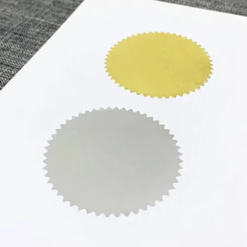 TownStix Silver & Gold Certificate Seals 400 PCS | 51 mm (2 Inch) Round Matte Foil Stickers thumbnail 6