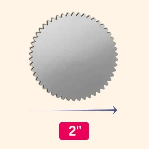 TownStix Silver & Gold Certificate Seals 400 PCS | 51 mm (2 Inch) Round Matte Foil Stickers thumbnail 3