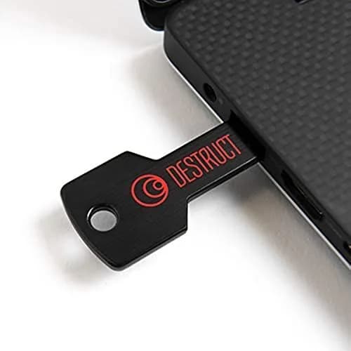 DESTRUCT USB Gadget - Military Grade Hard Drive Wiper | Permanently Erase Data, Portable, USB 1.1, Black thumbnail 1