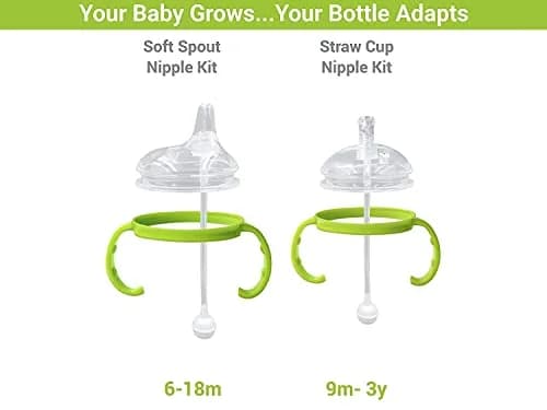 ANPEI Straw Sippy Cup Transitional Nipple Kit for Comotomo Baby Bottles 5 oz & 8 oz | Converts Comotomo Bottles to Straw or Soft Food Dispenser thumbnail 7