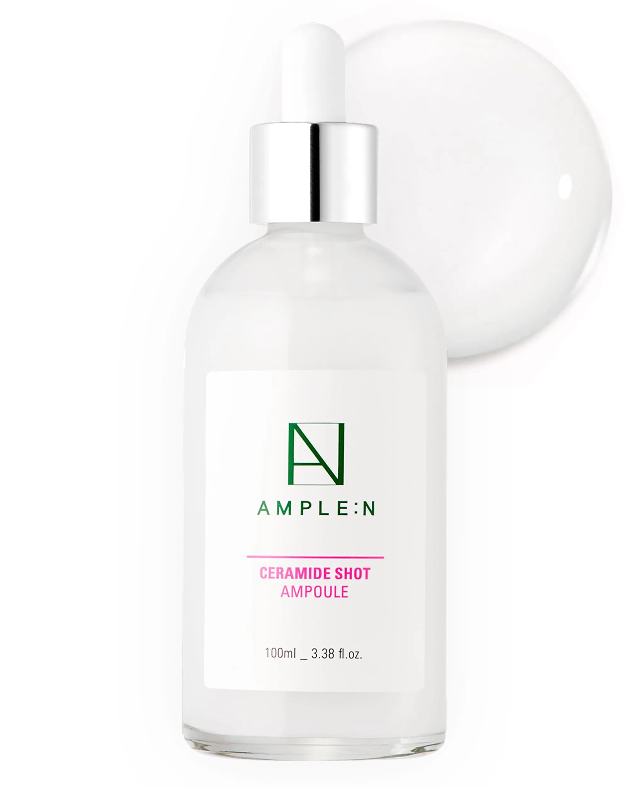 AMPLE:N Ceramide Shot Ampoule 100ml (3.38 fl oz) | Korean Barrier Repair Serum for Dry, Sensitive Skin - main product image