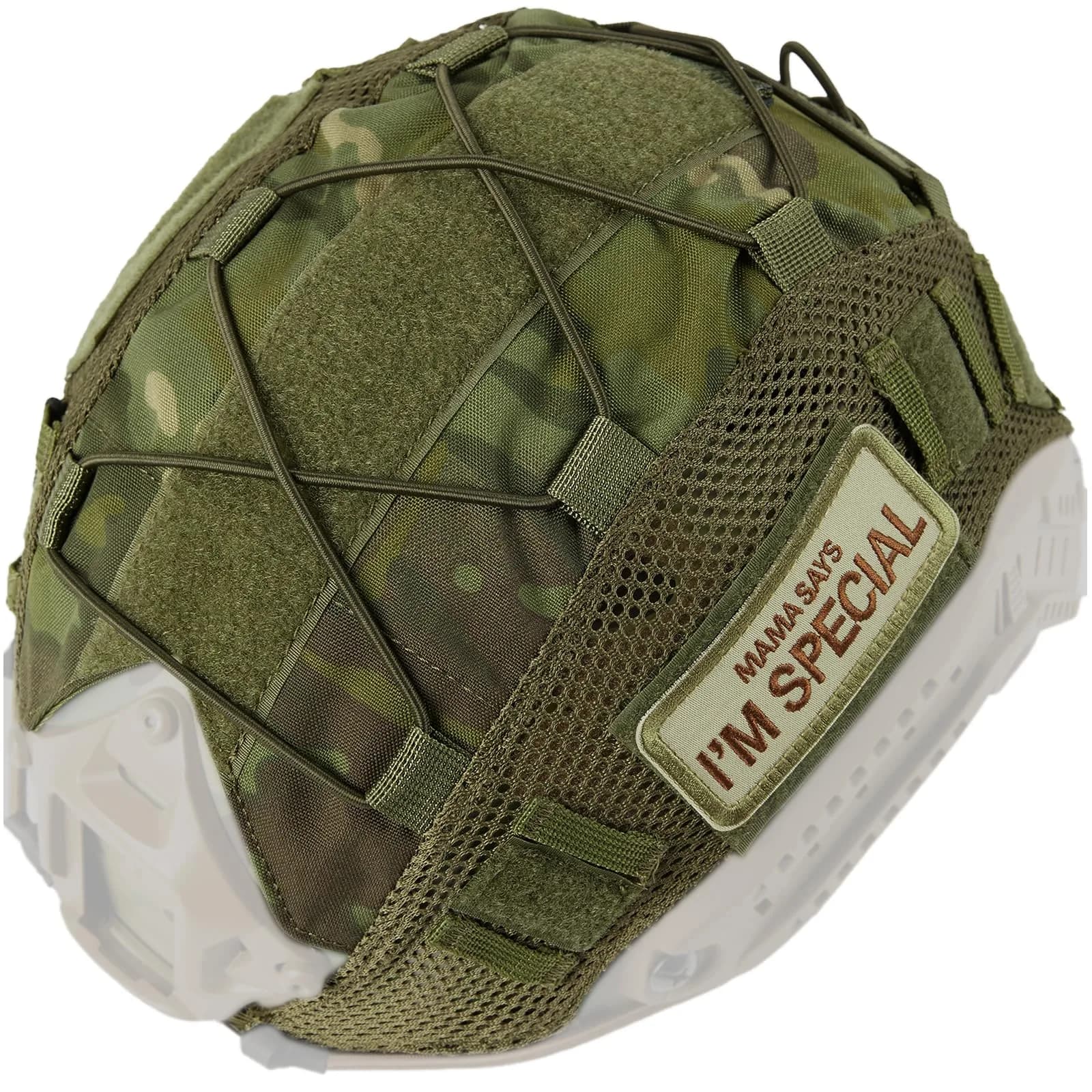 ONETIGRIS Helmet Cover, Tactical Fast Cover Cloth for PJ Helmet, Size M/L | Water-Resistant Cordura Nylon — Green