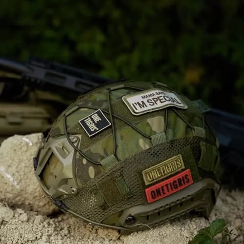 OneTigris Multicam Tactical Fast Helmet Cover for M/L PJ Helmets | Lightweight Cordura Nylon with MOLLE & Bungee System thumbnail 7