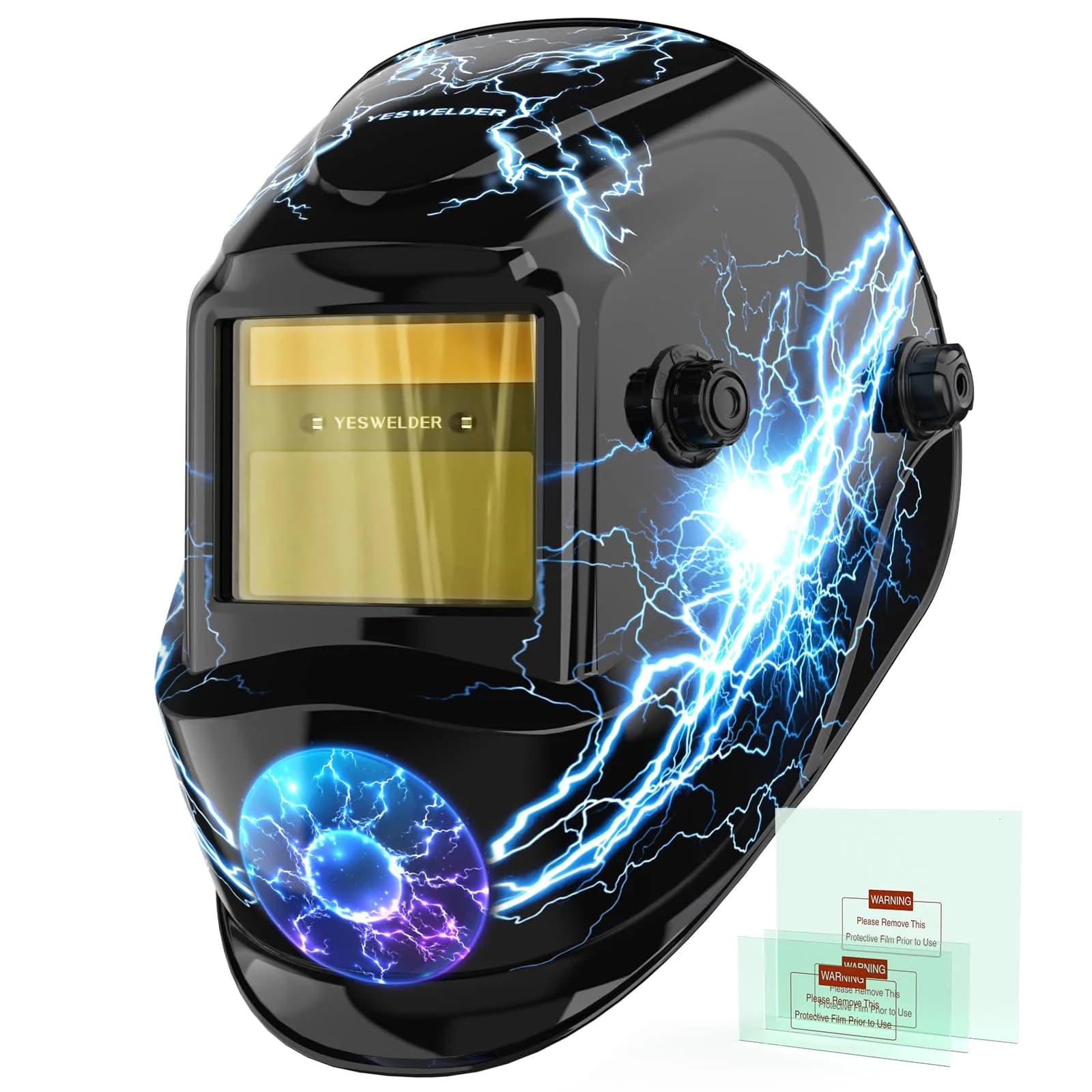 YESWELDER Auto Darkening Welding Helmet LYG-L600A True Color 1/1/1/1 Optical Clarity with Pivot Headgear