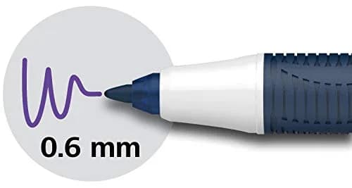 Schneider One Change Rollerball Pen, Refillable, 0.6 mm Ultra-Smooth Tip, Violet Ink, Box of 5 Pens | Smooth Ink Flow thumbnail 5