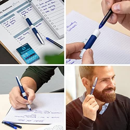 Schneider One Change Rollerball Pen, Refillable, 0.6 mm Ultra-Smooth Tip, Violet Ink, Box of 5 Pens | Smooth Ink Flow thumbnail 2