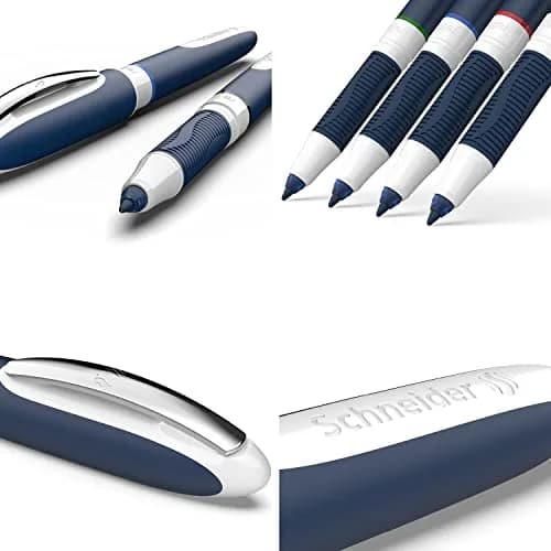 Schneider One Change Rollerball Pen, Refillable, 0.6 mm Ultra-Smooth Tip, Violet Ink, Box of 5 Pens | Smooth Ink Flow thumbnail 3