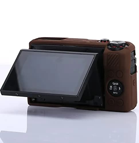Yisau Silicone Camera Case for Canon G7X / G7X Mark II, Coffee | Ultra Thin Lightweight Rubber Soft Silicone Case Bag Cover thumbnail 5