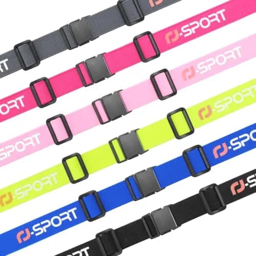 RJ-Sport Race Number Belt with 6 Gel Loops - Black, One Size Fits All | Adjustable Triathlon Bib Holder thumbnail 6
