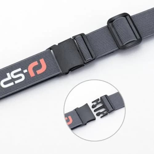 RJ-Sport Race Number Belt with 6 Gel Loops - Black, One Size Fits All | Adjustable Triathlon Bib Holder thumbnail 3