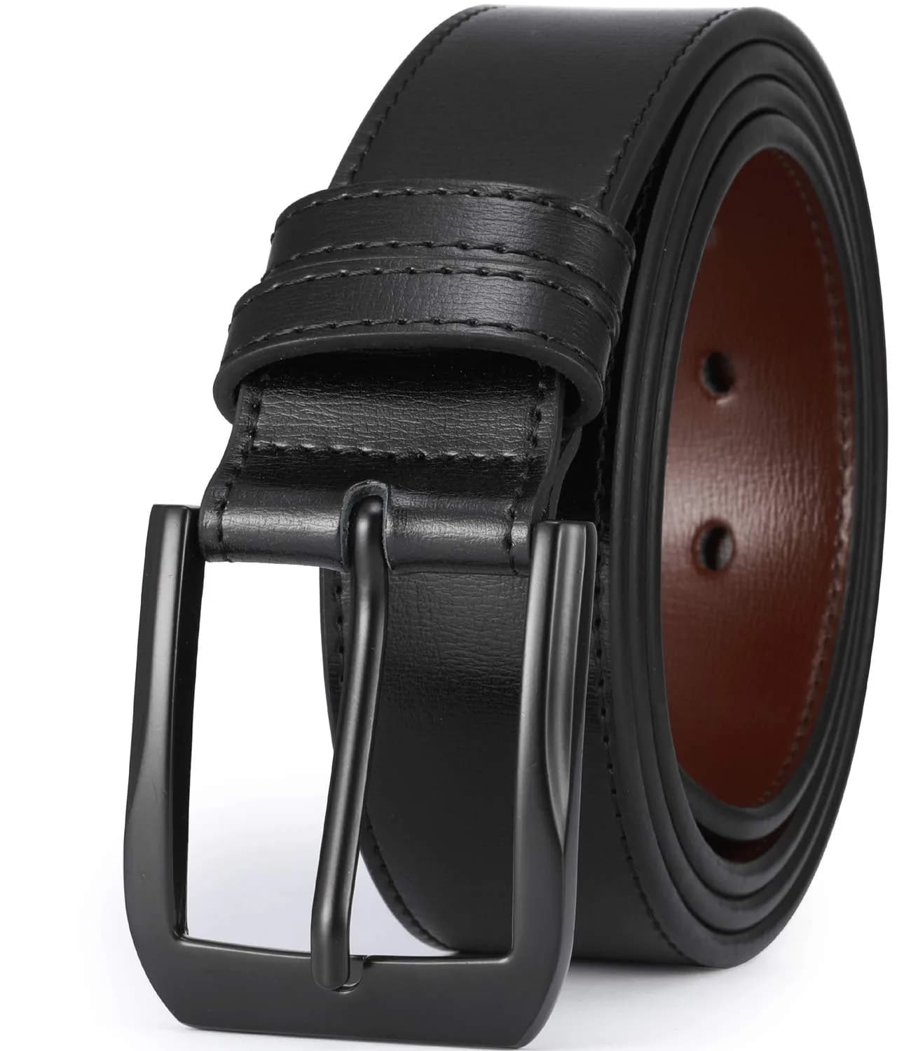 beltox fine Men’s Casual Leather Jeans Belt 1.5” Wide | Genuine Leather, Alloy Buckle, 47-48 - main product image