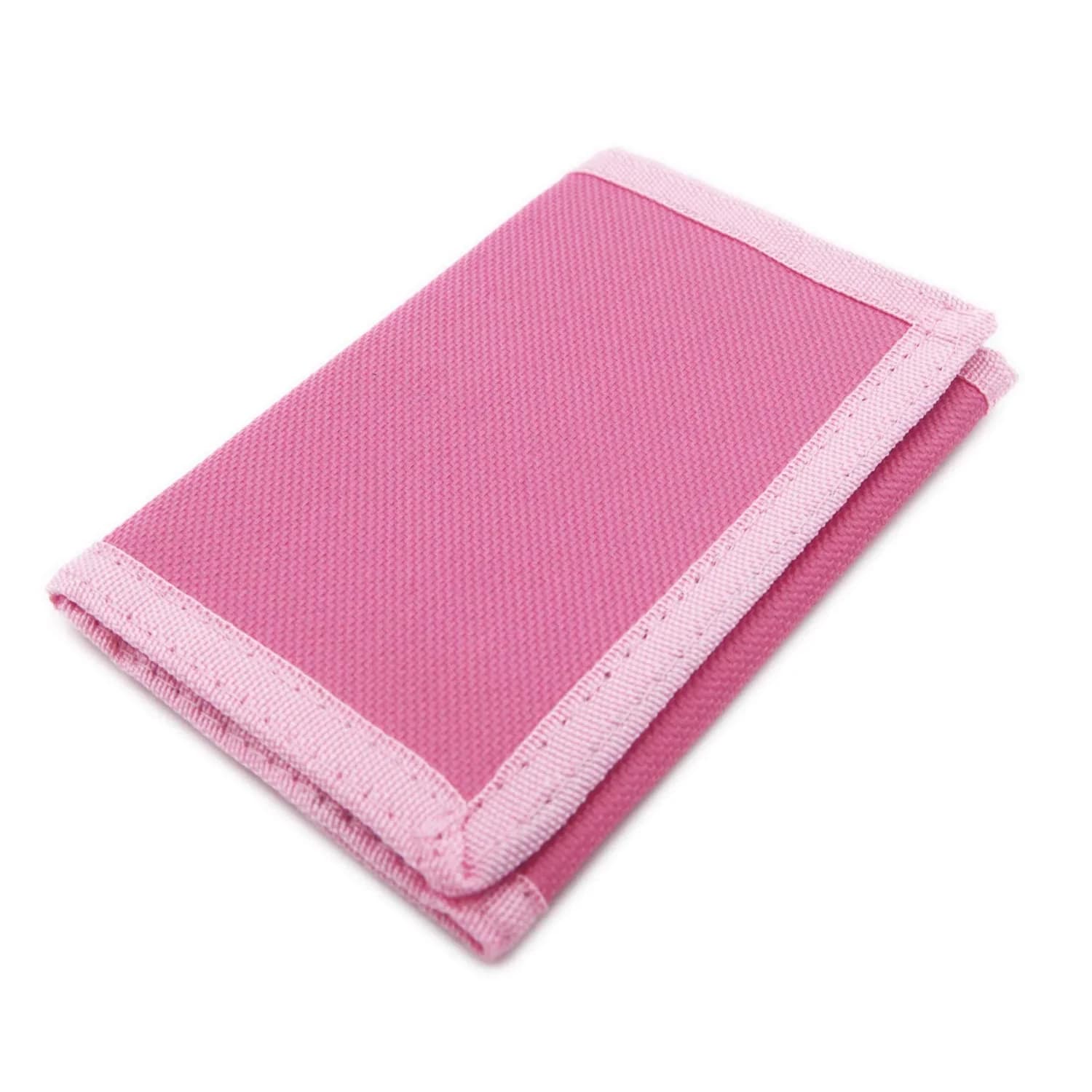 AI-DEE RFID Trifold Canvas Outdoor Sports Wallet for Kids - Pink | Durable Hook & Loop Closure