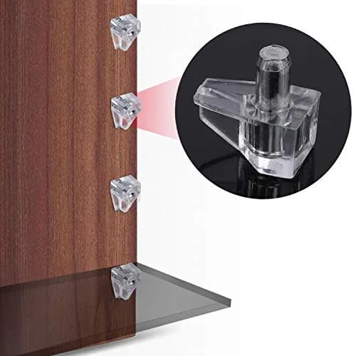 Tbestmax 5 mm Clear Shelf Support Pegs 95 pcs | Lock Shelves Securely thumbnail 5