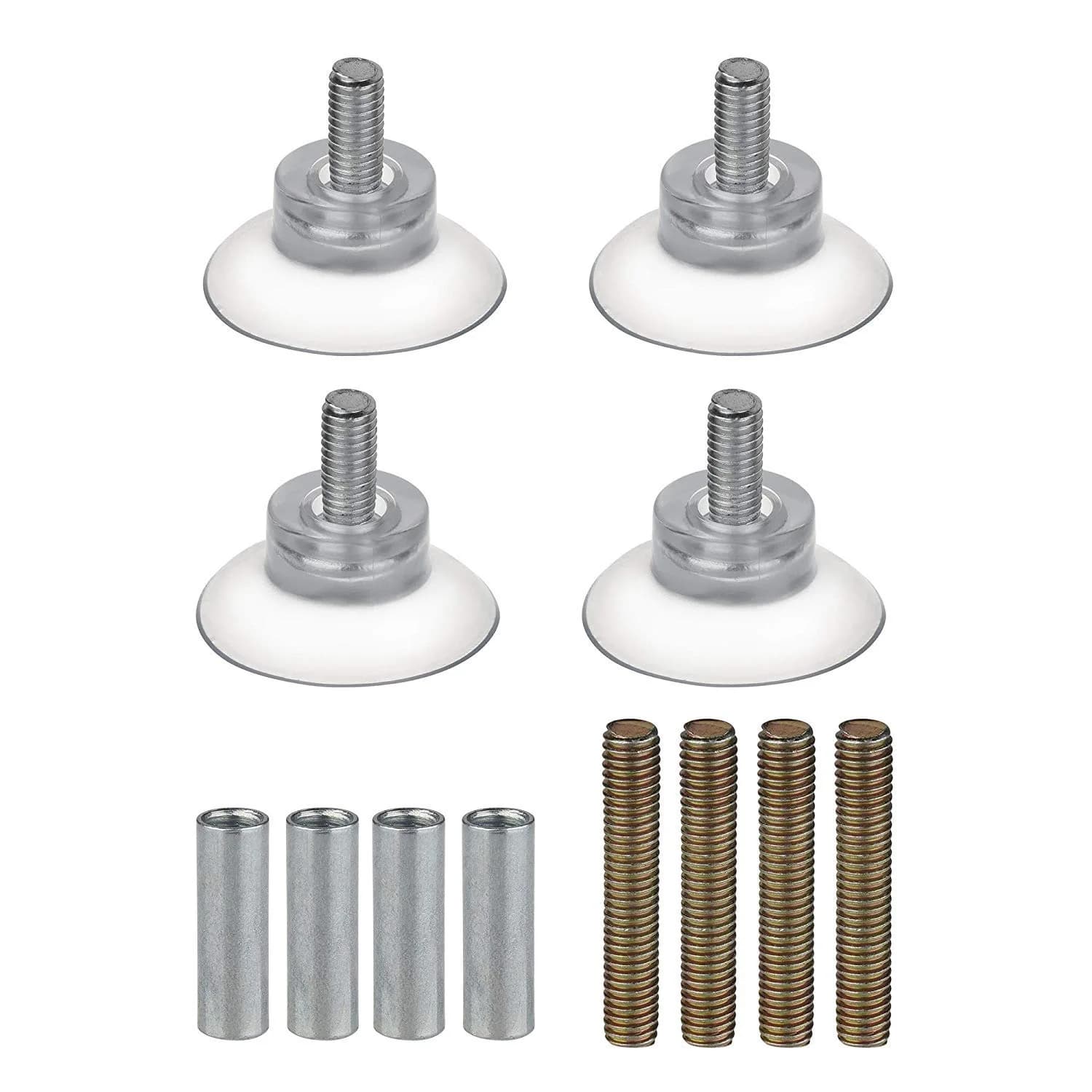 TYMXGHF Rubber Suction Cup Replacements with M6 Screw (Set of 4) | Adjustable Glass Table Top Mounts - main product image