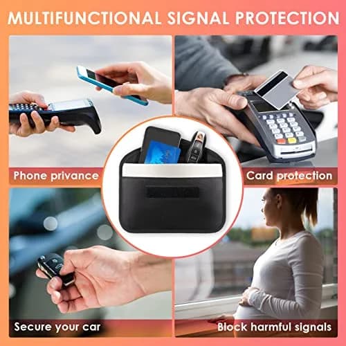 Tuulin 2 Pack Faraday Bags for Phones and Car Keys, Signal Blocking Pouch | Blocks All Signals thumbnail 4