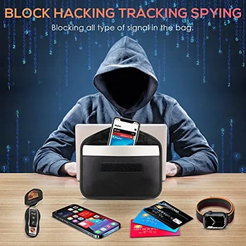 Tuulin 2 Pack Faraday Bags for Phones and Car Keys, Signal Blocking Pouch | Blocks All Signals thumbnail 2