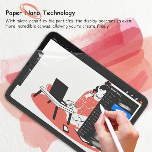 bersem 2 Pack Paperfeel Screen Protector for iPad Mini 5 & 4, 7.9-inch | Matte, Anti-Glare, Apple Pencil Compatible thumbnail 4