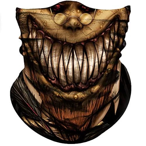 Obacle Skull Brown Skeleton Face Mask Half - Seamless 3D Tube Bandana for Dust & Sun Protection thumbnail 1