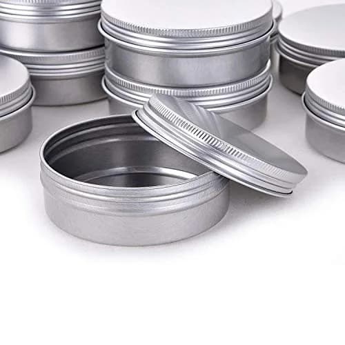 Hulless 12 Pack 60ml Aluminum Tin Jars | Refillable Cosmetic Containers with Screw Lid thumbnail 3
