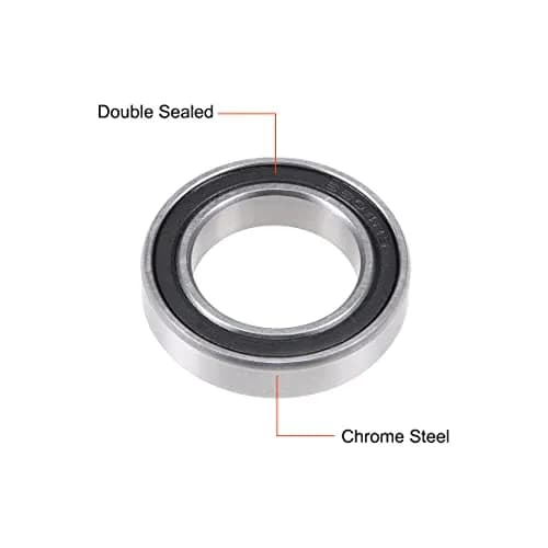 uxcell 6804-2RS Deep Groove Ball Bearing 20x32x7mm Chrome Steel Double Sealed 2 Pcs | Industrial Grade Radial Ball Bearing thumbnail 2