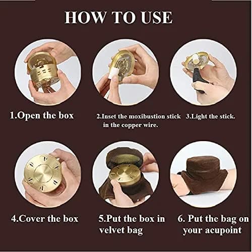 Uloveido 10-Years Purity 60:1 Ratio Moxibustion Rolls & Copper Mugwort Burner, 54 Rolls (18x27mm) | Traditional Acupuncture Aid thumbnail 5