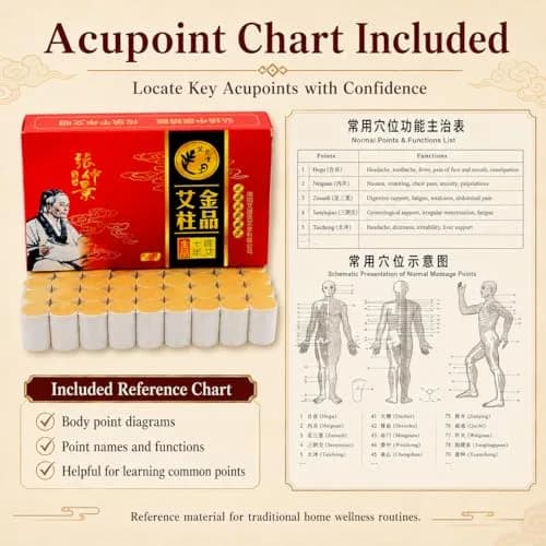 Uloveido 10-Years Purity 60:1 Ratio Moxibustion Rolls & Copper Mugwort Burner, 54 Rolls (18x27mm) | Traditional Acupuncture Aid thumbnail 7