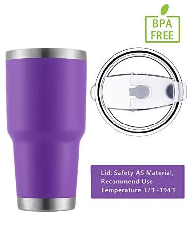 D·S 30oz Purple Tumbler Double Wall Vacuum Insulated Travel Coffee Mug | Fits Most Cup Holders thumbnail 4