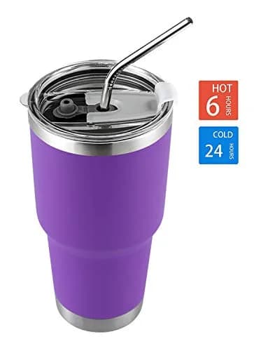 D·S 30oz Purple Tumbler Double Wall Vacuum Insulated Travel Coffee Mug | Fits Most Cup Holders thumbnail 5