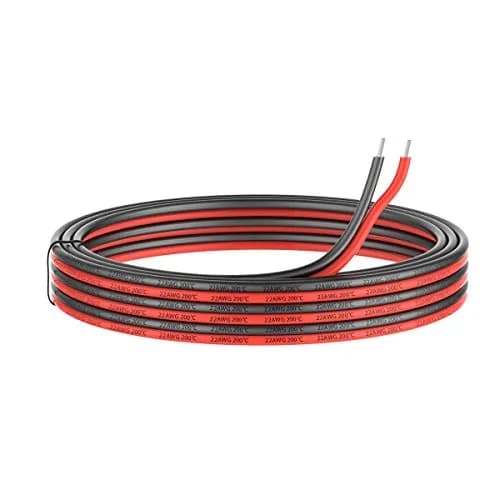 Haerkn 22awg Silicone Electrical Wire 2 Cores 25ft | Tinned Copper, 600V, Flexible thumbnail 1
