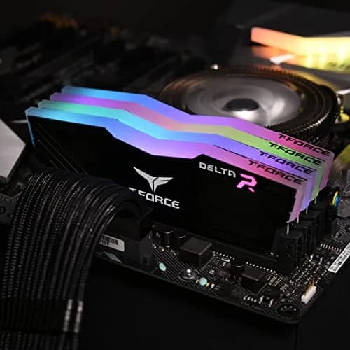 TEAMGROUP T-Force Delta RGB DDR4 16GB (2x8GB) 3200MHz CL16 Desktop Memory Module RAM Black | 16GB (2x8GB) 3200MHz thumbnail 2