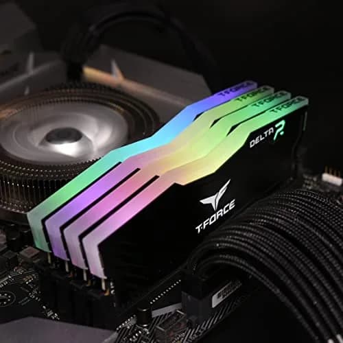 TEAMGROUP T-Force Delta RGB DDR4 16GB (2x8GB) 3200MHz CL16 Desktop Memory Module RAM Black | 16GB (2x8GB) 3200MHz thumbnail 3
