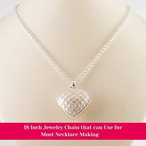 Selizo 30 Pack Silver Plated Cable Necklace Chains 18 Inches (45.7 cm) | Jewelry Making Supplies thumbnail 6