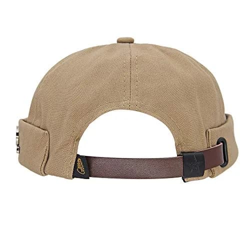 jerague 2 Piece Brimless Docker Cap Adjustable Leather Buckle | Casual Unisex Style thumbnail 3