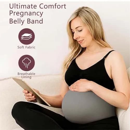 Diravo 3 Pack Maternity Belly Bands for Pregnancy Support & Extenders | Medium thumbnail 4